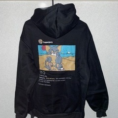 新品 トムとジェリー パーカー Lサイズ ブラック ホワイト セット売りの画像