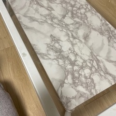 値下げ　フランフラン　ガラステーブルの画像