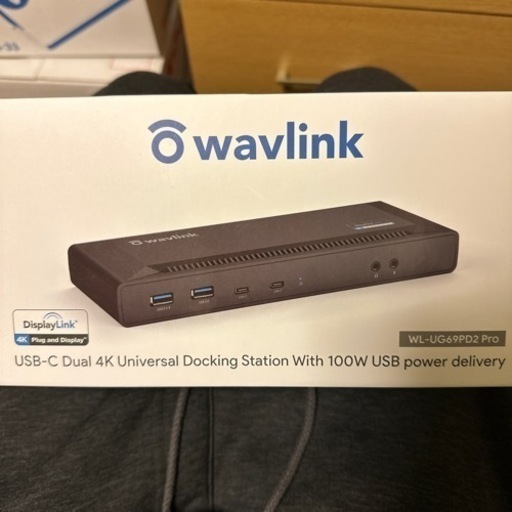 定価26000円　WAVLINK USB-C ドッキングステーション シングル5K/デュアル 4K@ 60Hz 100W PD充電 USB C 100W Power Delivery 対応 （2つDP出力ポート、2つ4K HDMI出力ポート、 2つUSB-Cポート、3つUSB 3.0ポート、USB 3.0 A充電ポート、ギガビットイーサネットポート、オーディオ/マイクなど搭載、Windows 、Mac OSなど対応