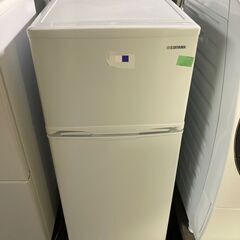 ☆中古￥13,500！【会員価格￥13,500】IRIS OHYAMA　118㍑2ドア冷蔵庫　家電　2021年製　IRSD-12B-W型　幅48cmｘ奥行53cmｘ高さ116cm　【BJ173】