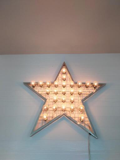 *受け渡し予定あり* スター☆型ライト  壁掛け　70x70cm
