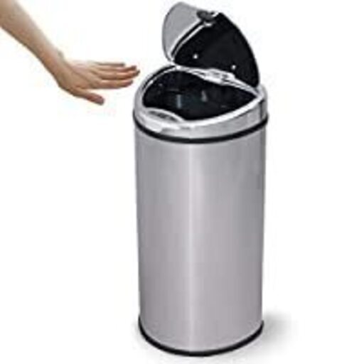 アイリスプラザ ゴミ箱 センサー付き 48L 自動開閉 キッチン 生ゴミ ふた付き(45リットルゴミ袋対応) シルバー