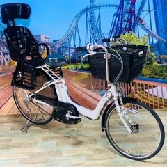 Ⅱ 4381 長生きバッテリー4.3A 26インチ　子供乗せ電動自転車　3人乗り