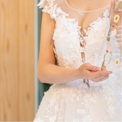 ウェディングドレス 骨格ウェーブ Aラインの画像