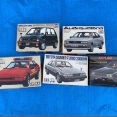 タミヤ、車プラモデル、R32スカイラインGTR、4台、空箱5個の画像