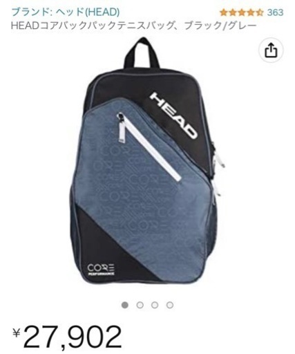 HEADコアバックパックテニスバッグ、ブラック