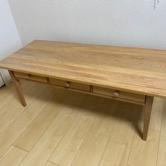 引き出し付ローテーブル