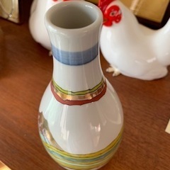 陶芸品[金彩富士]赤 徳利 一輪挿し 花瓶の画像