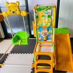 値下げします。プーさん　折りたたみ　ブランコ付き　ジャングルジム