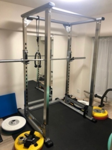 タフスタッフ　パワーラック　ディップスアタッチメント付き