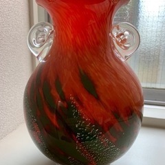 カメイガラス　花瓶の画像