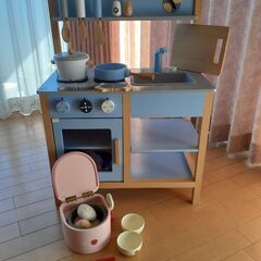 木製おままごとキッチンと炊飯器