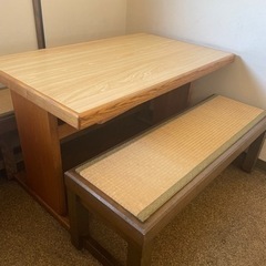 【A】【中古】ベンチとイスのダイニングセット 居酒屋引き上げ