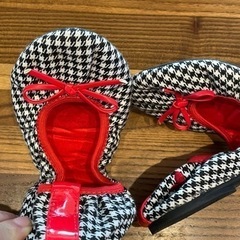 シューズ⭐︎千鳥格子　携帯可　38インチの画像