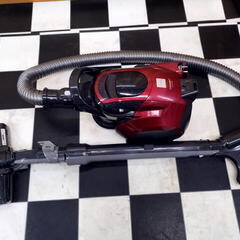 SHARPシャープ サイクロン式掃除機 EC-TK100-R コンパクト軽量 レッド 動作確認済 パワーサイクロン キャスター式 の画像