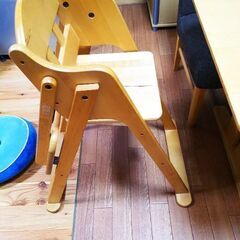 【最終値下げ処分】ベビー用 木製ハイチェアの画像