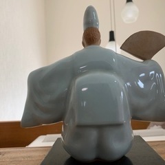 青磁　翁置物　陶芸品　紅村窯の画像