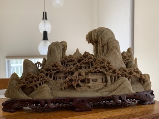 大理石彫刻 美術品 中国製置き物