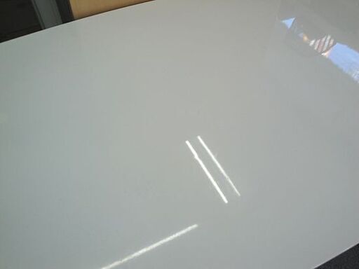 ☆ 昇降式テーブル 幅120×奥行80×高さ51.5～72.5cm 無段階 ペダル式 白 エナメル 昇降テーブル ダイニングテーブル ホワイト 札幌 東区 北20条店