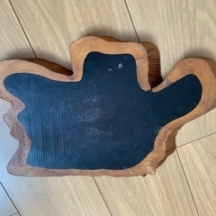 花台 黒檀 無垢 切り株 美術品の画像