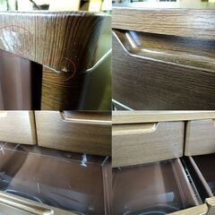 配送OK☆ 木目柄ダークブラウン 衣装ケース  チェスト  プラスチック 収納 クローゼットタンスの画像