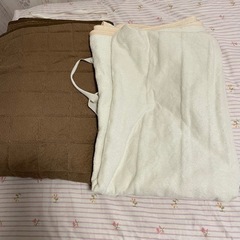 寝具カバーセット　ダブルベッド用　ボックスシーツ　ベッドパッド　全7点セットの画像