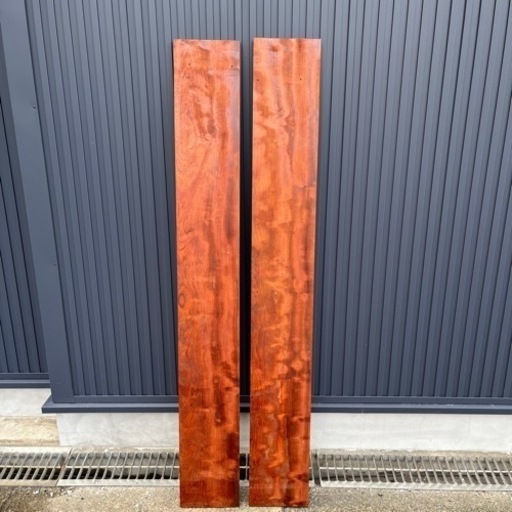 ブビンガ　無垢　長さ：162㎝　幅：21.5㎝　厚み：2.0㎝　棚板　DIY　木工　木材　小物作りに