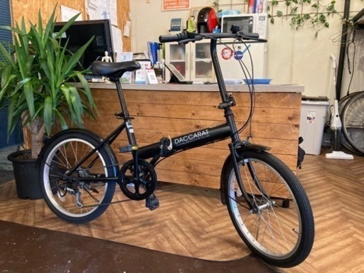 【6段変速】20 インチ折りたたみ自転車　黒