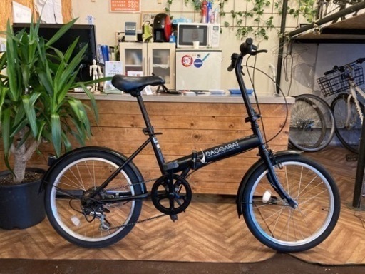 【6段変速】20 インチ折りたたみ自転車　黒