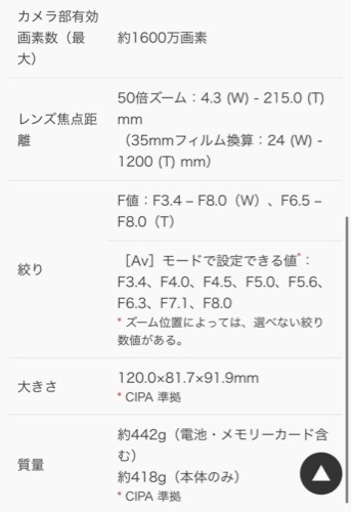 Canon Powe rShot SX530HS カメラ