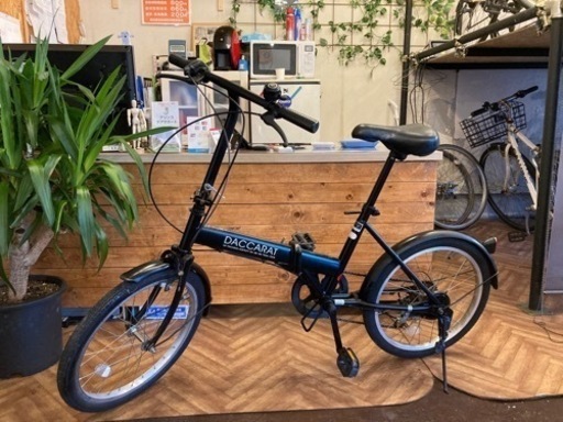 【6段変速】20 インチ折りたたみ自転車　黒