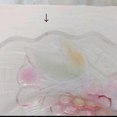 大皿  フルーツ模様　ガラス食器の画像