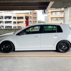 VW GOLF R MK7/禁煙内外美車/機関良好/歴無/RPF1/BC車高調/黒革/ドラレコ/ダウンパイプ/ゴーストⅡ/バブリングECUの画像