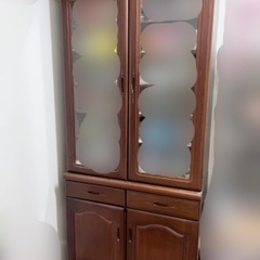 【引き取り限定】食器棚　木製　茶色