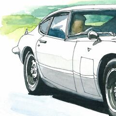 NC-052 トヨタ2000GT 限定版画 直筆サイン有 額装済 作家 平右ヱ門