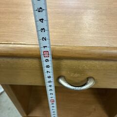 あげます 詳細不明 電話台 収納 棚 引き出し付き 昭和 レトロ アンティーク 木製 小物入れ サイドデスクの画像