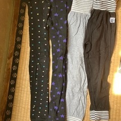 120サイズワンピース2枚　腹巻パンツ2本　レギンス10部丈２本の画像