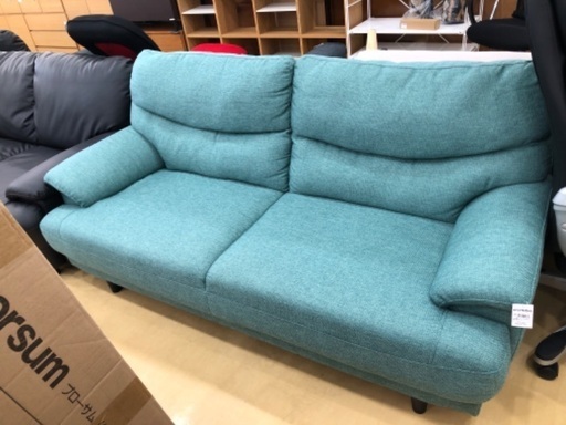 2人掛けソファー　グリーン