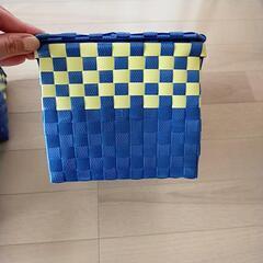 フタ付き収納バスケット　３個セットの画像