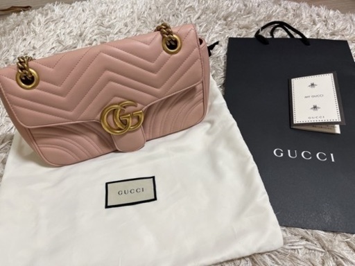 GUCCI マーモント　ショルダーバッグ　ピンク
