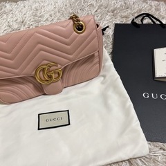 GUCCI マーモント　ショルダーバッグ　ピンク