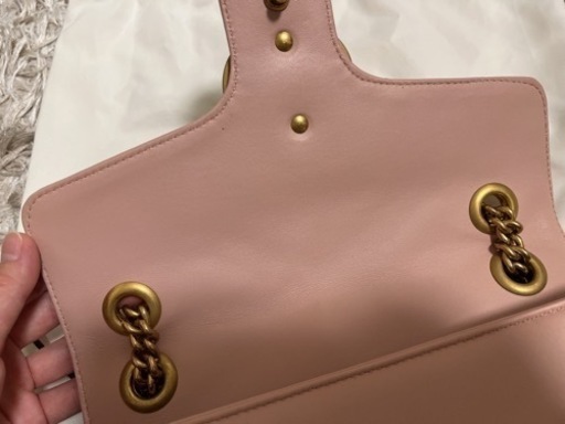 GUCCI マーモント　ショルダーバッグ　ピンク