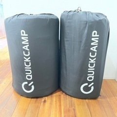 クイックキャンプ インフレーターマット ダブルサイズ8㎝ 2個セット