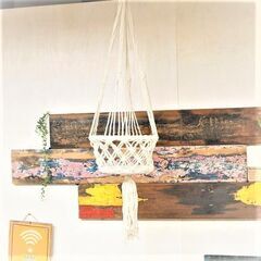 新品未使用！マクラメプラントハンギングM(７号鉢サイズ)の画像