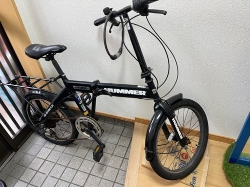HUMMER ハマー　折りたたみ自転車　黒　ブラック 組み立て確認済 調整点検済