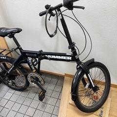 HUMMER ハマー　折りたたみ自転車　黒　ブラック 組み立て確...