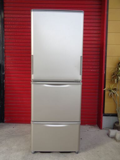 SHARP シャープ　350L 3ドア冷凍冷蔵庫　SJ-WA35A-N　中古