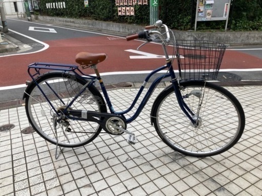 自転車カゴ付き（青）