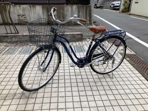 自転車カゴ付き（青）