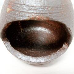 ☆T2206☆ 香炉 香立て 和風キャンドル　受け皿付　茶色の画像